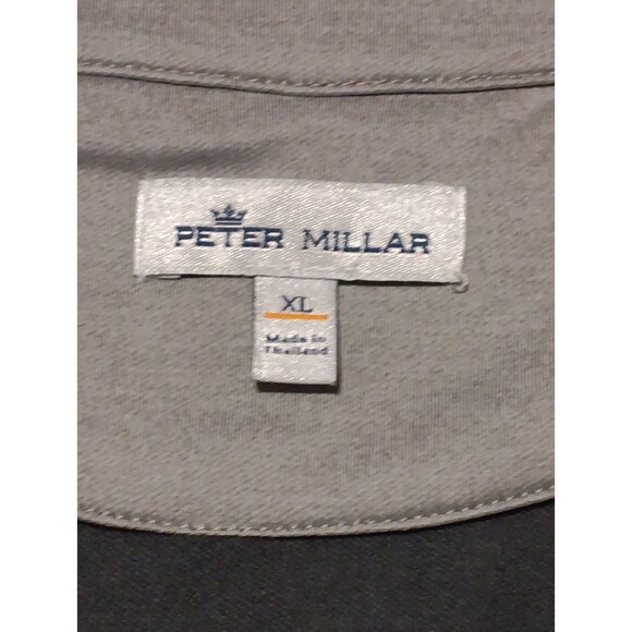Peter Millar Perth Performance Gray Mens Large Quarter Zip Pullover Golf 53 Cup - Picture 3 of 6